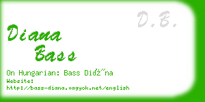 diana bass business card